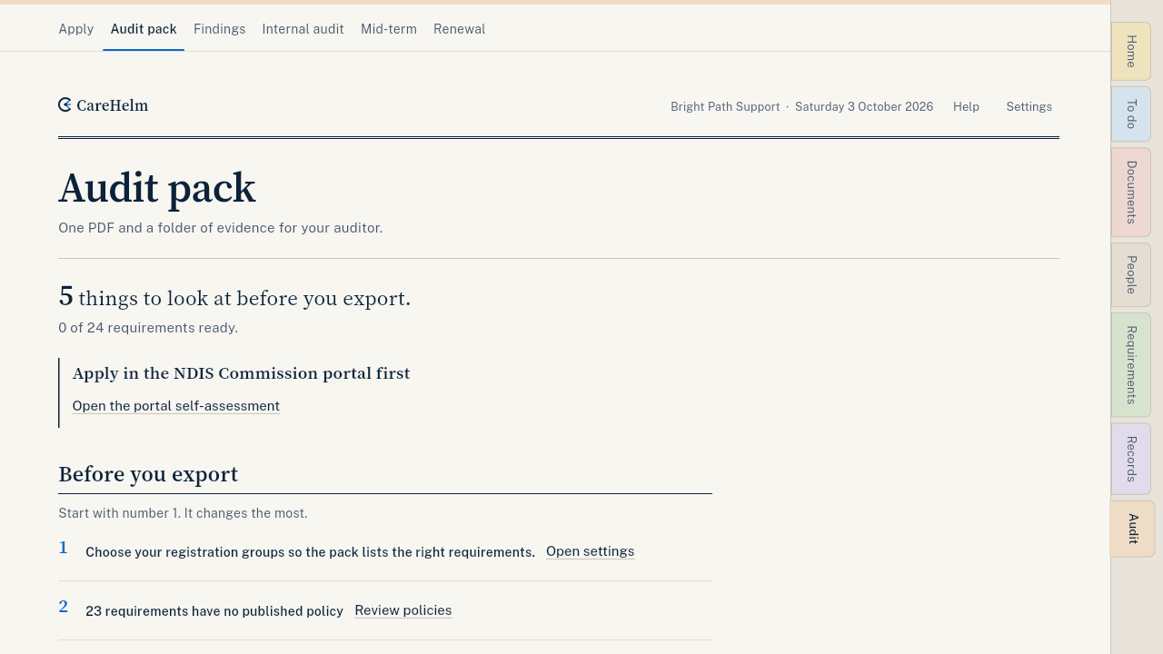 The checks before you export
